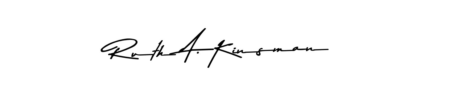 Ruth A. Kinsman stylish signature style. Best Handwritten Sign (Asem Kandis PERSONAL USE) for my name. Handwritten Signature Collection Ideas for my name Ruth A. Kinsman. Ruth A. Kinsman signature style 9 images and pictures png