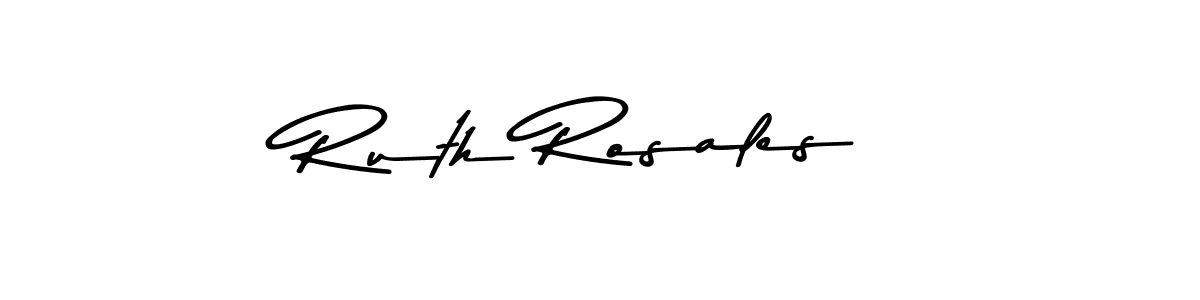 How to make Ruth Rosales name signature. Use Asem Kandis PERSONAL USE style for creating short signs online. This is the latest handwritten sign. Ruth Rosales signature style 9 images and pictures png