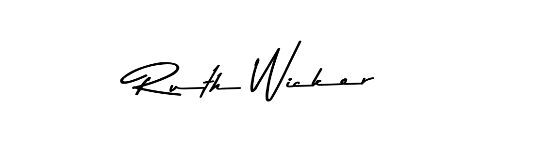 Also You can easily find your signature by using the search form. We will create Ruth Wicker name handwritten signature images for you free of cost using Asem Kandis PERSONAL USE sign style. Ruth Wicker signature style 9 images and pictures png