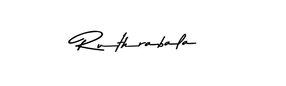 How to make Ruthrabala name signature. Use Asem Kandis PERSONAL USE style for creating short signs online. This is the latest handwritten sign. Ruthrabala signature style 9 images and pictures png