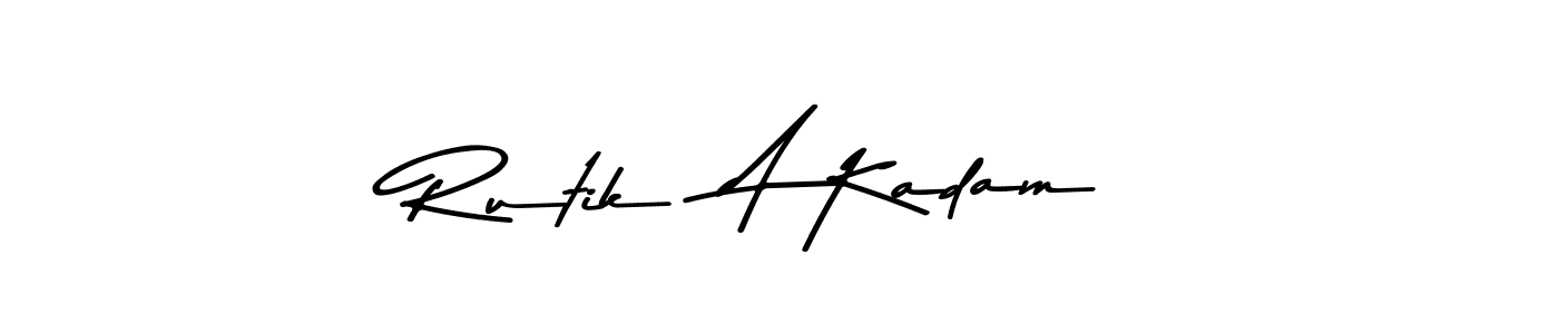 Also You can easily find your signature by using the search form. We will create Rutik  A Kadam name handwritten signature images for you free of cost using Asem Kandis PERSONAL USE sign style. Rutik  A Kadam signature style 9 images and pictures png