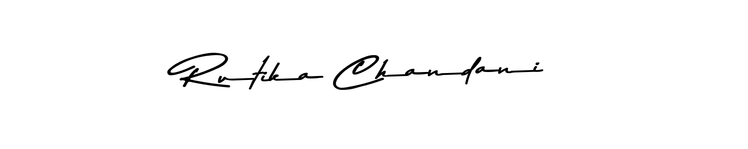 You should practise on your own different ways (Asem Kandis PERSONAL USE) to write your name (Rutika Chandani) in signature. don't let someone else do it for you. Rutika Chandani signature style 9 images and pictures png