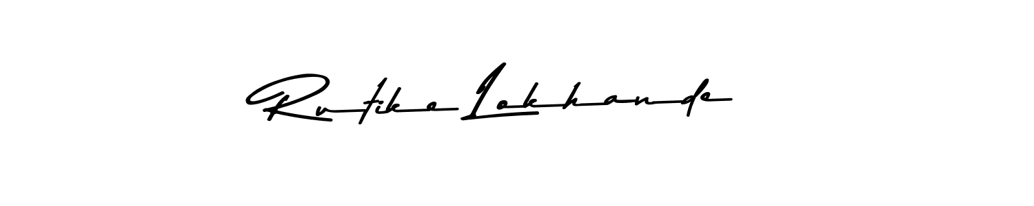 Use a signature maker to create a handwritten signature online. With this signature software, you can design (Asem Kandis PERSONAL USE) your own signature for name Rutike Lokhande. Rutike Lokhande signature style 9 images and pictures png