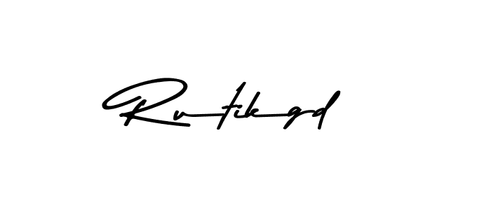 Use a signature maker to create a handwritten signature online. With this signature software, you can design (Asem Kandis PERSONAL USE) your own signature for name Rutikgd. Rutikgd signature style 9 images and pictures png