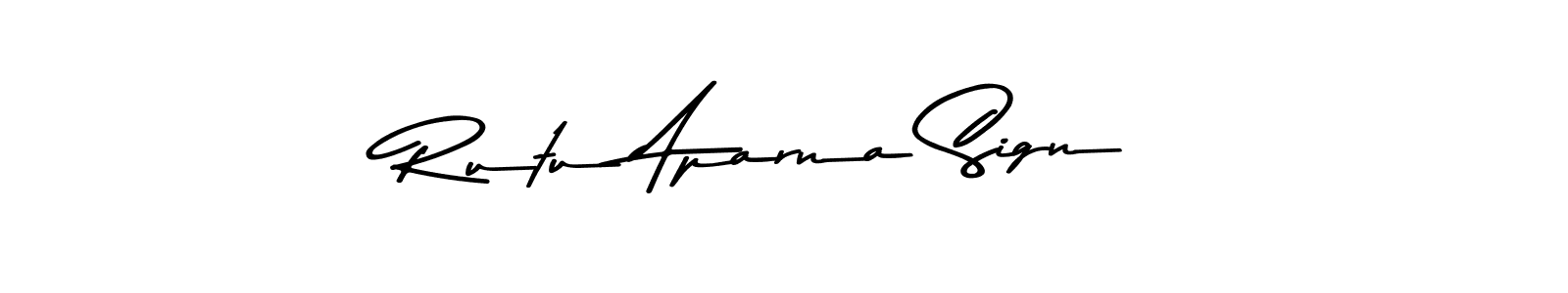 Create a beautiful signature design for name Rutu Aparna Sign. With this signature (Asem Kandis PERSONAL USE) fonts, you can make a handwritten signature for free. Rutu Aparna Sign signature style 9 images and pictures png