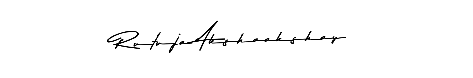 if you are searching for the best signature style for your name Rutuja Akshaakshay. so please give up your signature search. here we have designed multiple signature styles  using Asem Kandis PERSONAL USE. Rutuja Akshaakshay signature style 9 images and pictures png