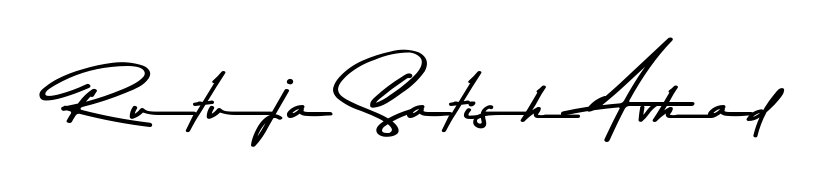 Style your name Rutuja Satish Avhad with confidence using Asem Kandis PERSONAL USE signature design. Simple, elegant, and ready for immediate document use. Rutuja Satish Avhad signature style 9 images and pictures png
