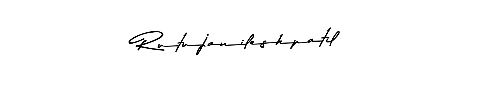 Create a beautiful signature design for name Rutujanileshpatil. With this signature (Asem Kandis PERSONAL USE) fonts, you can make a handwritten signature for free. Rutujanileshpatil signature style 9 images and pictures png