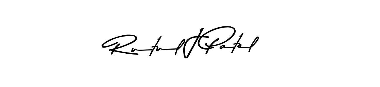 Use a signature maker to create a handwritten signature online. With this signature software, you can design (Asem Kandis PERSONAL USE) your own signature for name Rutul J Patel. Rutul J Patel signature style 9 images and pictures png