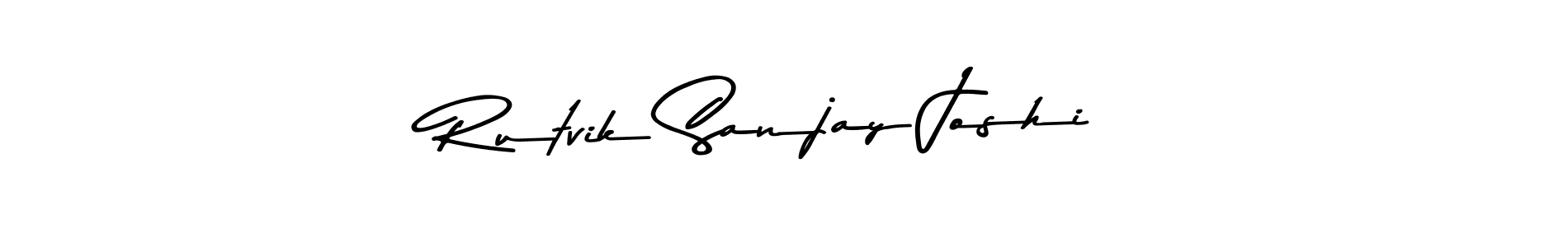 Rutvik Sanjay Joshi stylish signature style. Best Handwritten Sign (Asem Kandis PERSONAL USE) for my name. Handwritten Signature Collection Ideas for my name Rutvik Sanjay Joshi. Rutvik Sanjay Joshi signature style 9 images and pictures png