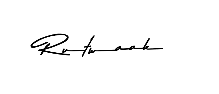 How to make Rutwaak name signature. Use Asem Kandis PERSONAL USE style for creating short signs online. This is the latest handwritten sign. Rutwaak signature style 9 images and pictures png