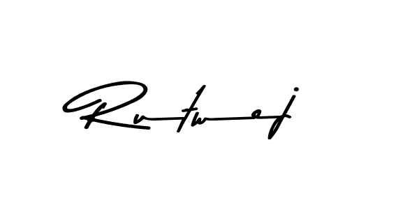 Make a beautiful signature design for name Rutwej. With this signature (Asem Kandis PERSONAL USE) style, you can create a handwritten signature for free. Rutwej signature style 9 images and pictures png