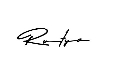 Design your own signature with our free online signature maker. With this signature software, you can create a handwritten (Asem Kandis PERSONAL USE) signature for name Rutya. Rutya signature style 9 images and pictures png