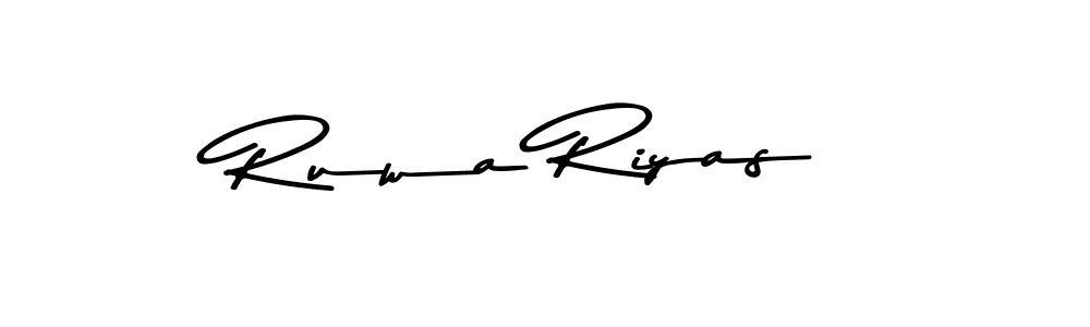 How to make Ruwa Riyas signature? Asem Kandis PERSONAL USE is a professional autograph style. Create handwritten signature for Ruwa Riyas name. Ruwa Riyas signature style 9 images and pictures png