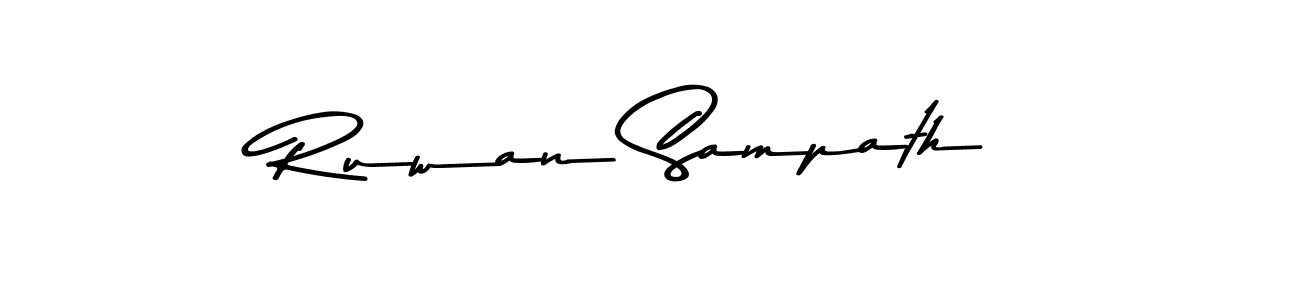 Use a signature maker to create a handwritten signature online. With this signature software, you can design (Asem Kandis PERSONAL USE) your own signature for name Ruwan Sampath. Ruwan Sampath signature style 9 images and pictures png