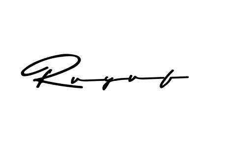 This is the best signature style for the Ruyuf name. Also you like these signature font (Asem Kandis PERSONAL USE). Mix name signature. Ruyuf signature style 9 images and pictures png