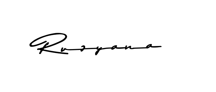 Create a beautiful signature design for name Ruzyana. With this signature (Asem Kandis PERSONAL USE) fonts, you can make a handwritten signature for free. Ruzyana signature style 9 images and pictures png