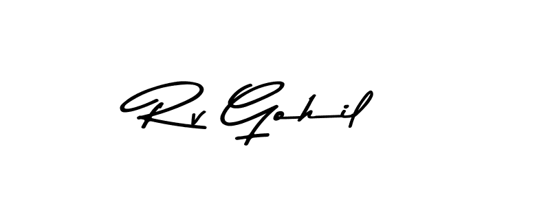 Make a beautiful signature design for name Rv Gohil. Use this online signature maker to create a handwritten signature for free. Rv Gohil signature style 9 images and pictures png