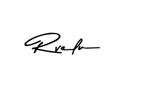 Design your own signature with our free online signature maker. With this signature software, you can create a handwritten (Asem Kandis PERSONAL USE) signature for name Rvelu. Rvelu signature style 9 images and pictures png