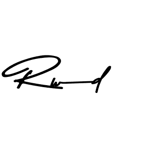 if you are searching for the best signature style for your name Rwd. so please give up your signature search. here we have designed multiple signature styles  using Asem Kandis PERSONAL USE. Rwd signature style 9 images and pictures png