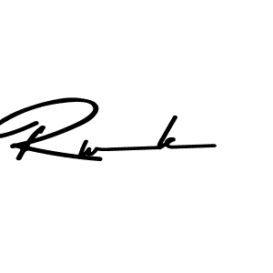 Make a beautiful signature design for name Rwk. With this signature (Asem Kandis PERSONAL USE) style, you can create a handwritten signature for free. Rwk signature style 9 images and pictures png