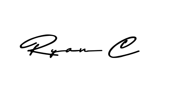 Use a signature maker to create a handwritten signature online. With this signature software, you can design (Asem Kandis PERSONAL USE) your own signature for name Ryan C. Ryan C signature style 9 images and pictures png