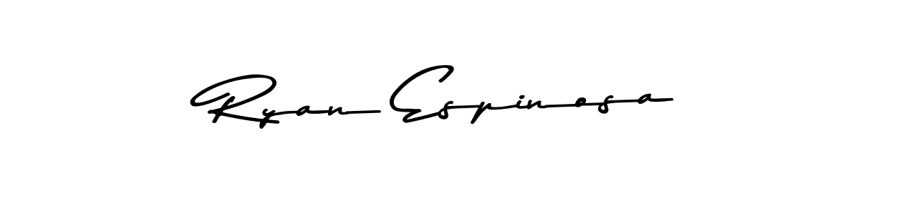 How to make Ryan Espinosa name signature. Use Asem Kandis PERSONAL USE style for creating short signs online. This is the latest handwritten sign. Ryan Espinosa signature style 9 images and pictures png