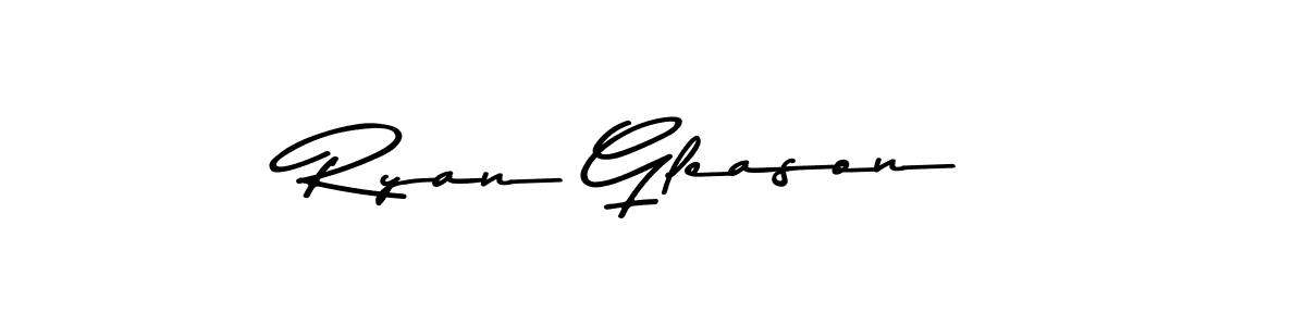 How to make Ryan Gleason name signature. Use Asem Kandis PERSONAL USE style for creating short signs online. This is the latest handwritten sign. Ryan Gleason signature style 9 images and pictures png