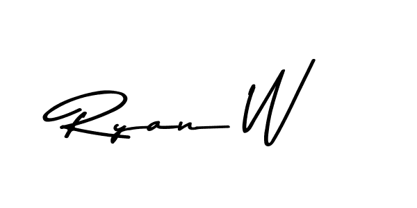 Ryan W stylish signature style. Best Handwritten Sign (Asem Kandis PERSONAL USE) for my name. Handwritten Signature Collection Ideas for my name Ryan W. Ryan W signature style 9 images and pictures png