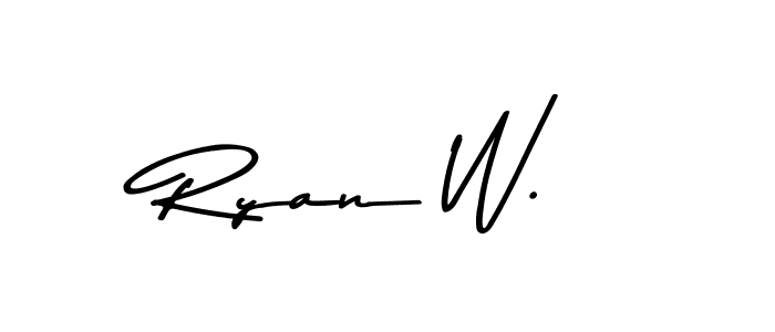 Use a signature maker to create a handwritten signature online. With this signature software, you can design (Asem Kandis PERSONAL USE) your own signature for name Ryan W.. Ryan W. signature style 9 images and pictures png