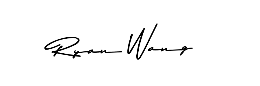 How to make Ryan Wang name signature. Use Asem Kandis PERSONAL USE style for creating short signs online. This is the latest handwritten sign. Ryan Wang signature style 9 images and pictures png
