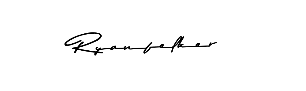 How to make Ryanfelker name signature. Use Asem Kandis PERSONAL USE style for creating short signs online. This is the latest handwritten sign. Ryanfelker signature style 9 images and pictures png