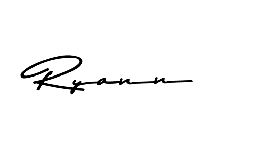 Design your own signature with our free online signature maker. With this signature software, you can create a handwritten (Asem Kandis PERSONAL USE) signature for name Ryann. Ryann signature style 9 images and pictures png