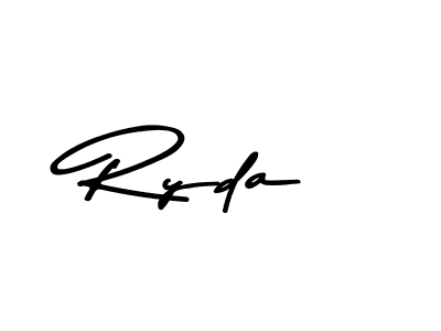 How to make Ryda name signature. Use Asem Kandis PERSONAL USE style for creating short signs online. This is the latest handwritten sign. Ryda signature style 9 images and pictures png