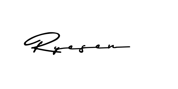 Design your own signature with our free online signature maker. With this signature software, you can create a handwritten (Asem Kandis PERSONAL USE) signature for name Ryesen. Ryesen signature style 9 images and pictures png