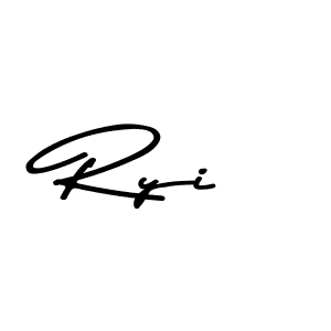 Create a beautiful signature design for name Ryi. With this signature (Asem Kandis PERSONAL USE) fonts, you can make a handwritten signature for free. Ryi signature style 9 images and pictures png