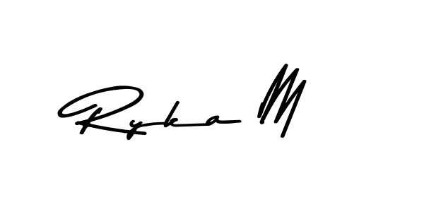 You should practise on your own different ways (Asem Kandis PERSONAL USE) to write your name (Ryka M) in signature. don't let someone else do it for you. Ryka M signature style 9 images and pictures png