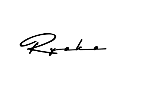 How to make Ryoko name signature. Use Asem Kandis PERSONAL USE style for creating short signs online. This is the latest handwritten sign. Ryoko signature style 9 images and pictures png