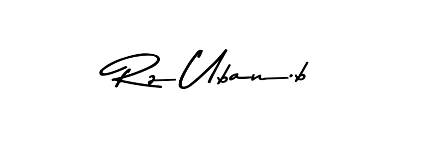 Create a beautiful signature design for name Rz Uban.b. With this signature (Asem Kandis PERSONAL USE) fonts, you can make a handwritten signature for free. Rz Uban.b signature style 9 images and pictures png