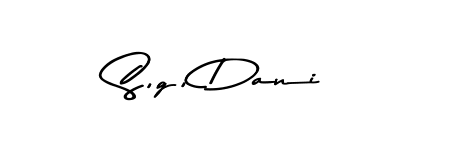 Asem Kandis PERSONAL USE is a professional signature style that is perfect for those who want to add a touch of class to their signature. It is also a great choice for those who want to make their signature more unique. Get S,g, Dani name to fancy signature for free. S,g, Dani signature style 9 images and pictures png