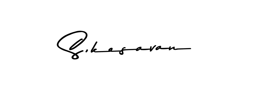 Design your own signature with our free online signature maker. With this signature software, you can create a handwritten (Asem Kandis PERSONAL USE) signature for name S,kesavan. S,kesavan signature style 9 images and pictures png