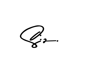 The best way (Asem Kandis PERSONAL USE) to make a short signature is to pick only two or three words in your name. The name S:z. include a total of six letters. For converting this name. S:z. signature style 9 images and pictures png