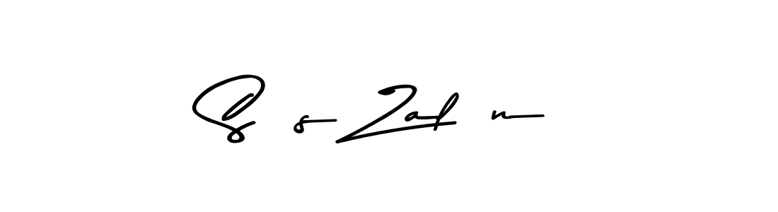 How to make Sós Zalán name signature. Use Asem Kandis PERSONAL USE style for creating short signs online. This is the latest handwritten sign. Sós Zalán signature style 9 images and pictures png