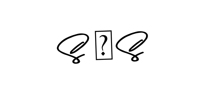 This is the best signature style for the S ❤ S name. Also you like these signature font (Asem Kandis PERSONAL USE). Mix name signature. S ❤ S signature style 9 images and pictures png