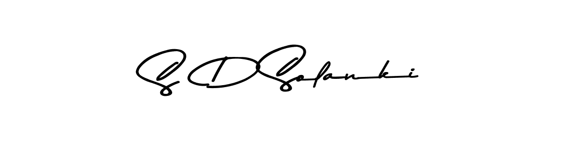 Make a beautiful signature design for name S  D Solanki. With this signature (Asem Kandis PERSONAL USE) style, you can create a handwritten signature for free. S  D Solanki signature style 9 images and pictures png