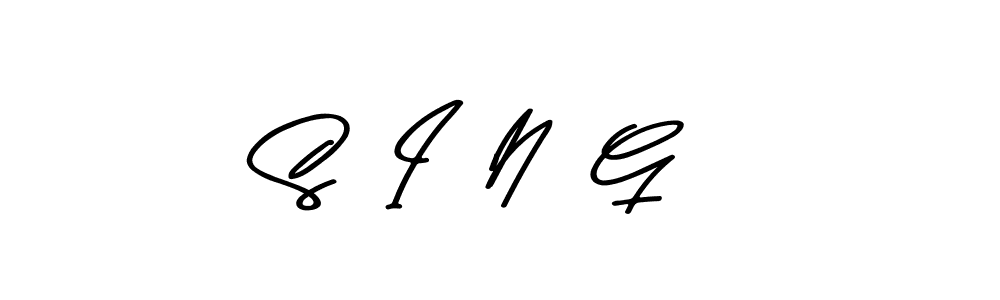 Create a beautiful signature design for name S  I  N  G. With this signature (Asem Kandis PERSONAL USE) fonts, you can make a handwritten signature for free. S  I  N  G signature style 9 images and pictures png