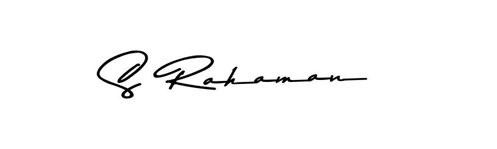 How to make S  Rahaman name signature. Use Asem Kandis PERSONAL USE style for creating short signs online. This is the latest handwritten sign. S  Rahaman signature style 9 images and pictures png