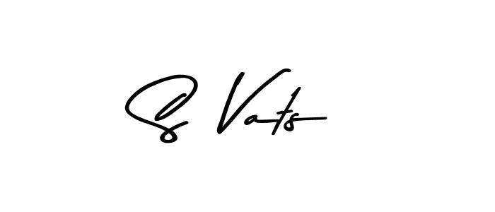 How to make S  Vats name signature. Use Asem Kandis PERSONAL USE style for creating short signs online. This is the latest handwritten sign. S  Vats signature style 9 images and pictures png