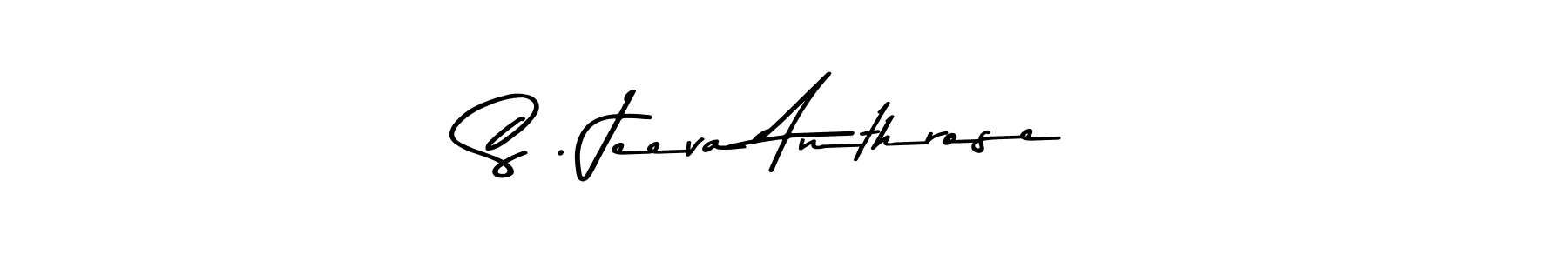 How to make S . Jeeva Anthrose name signature. Use Asem Kandis PERSONAL USE style for creating short signs online. This is the latest handwritten sign. S . Jeeva Anthrose signature style 9 images and pictures png