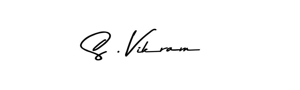 Make a beautiful signature design for name S . Vikram. With this signature (Asem Kandis PERSONAL USE) style, you can create a handwritten signature for free. S . Vikram signature style 9 images and pictures png